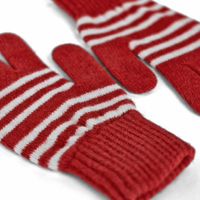 Gants - Gårda Cavalese Knitted Wool Mix Gloves (rouge/blanc)