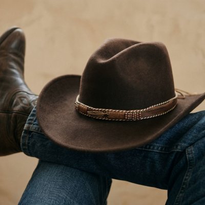 Chapeaux - Gårda Toquerville Crushable Wool felt Western hat (marron)