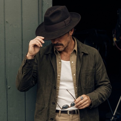 Chapeaux - Gårda Volterra Fedora Wool Hat (brun foncé)
