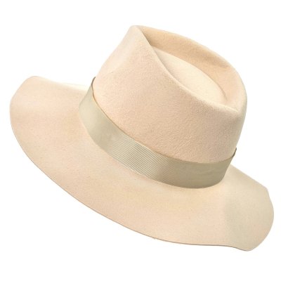 Chapeaux - Gårda Carlow Wool Fedora (beige)