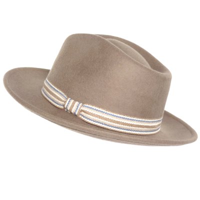 Chapeaux - Gårda Belluno Crushable Wool felt Fedora (beige)