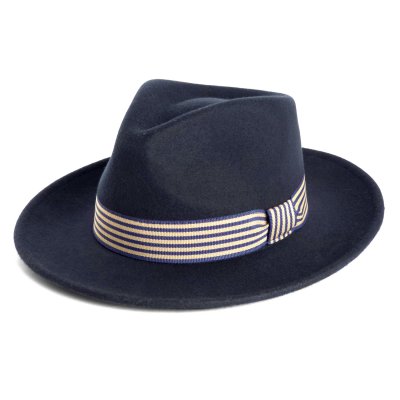 Chapeaux - Gårda Belluno Crushable Wool felt Fedora (bleu)