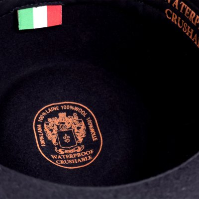 Chapeaux - Gårda Belluno Crushable Wool felt Fedora (bleu)