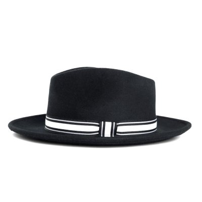 Chapeaux - Gårda Belluno Crushable Wool felt Fedora (noir)