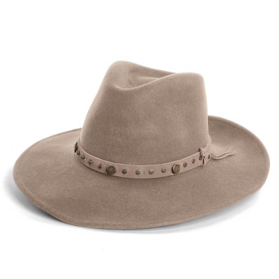 Chapeaux - Gårda Bowmont Crushable Wool felt Western hat (greige)