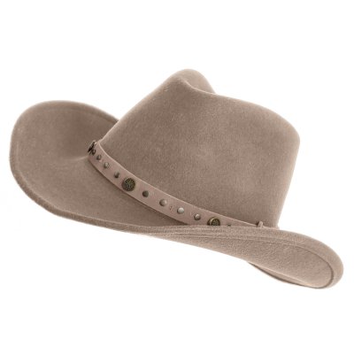 Chapeaux - Gårda Bowmont Crushable Wool felt Western hat (greige)