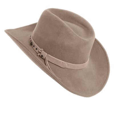 Chapeaux - Gårda Bowmont Crushable Wool felt Western hat (greige)