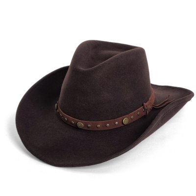Chapeaux - Gårda Bowmont Crushable Wool felt Western hat (marron)