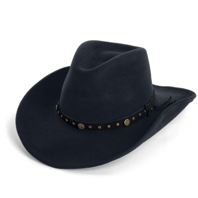 Chapeaux - Gårda Bowmont Crushable Wool felt Western hat (noir)