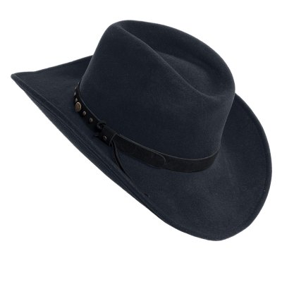 Chapeaux - Gårda Bowmont Crushable Wool felt Western hat (noir)