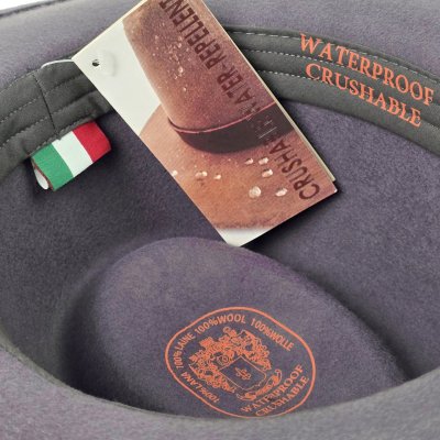 Chapeaux - Gårda Braga Wool felt Fedora (gris)