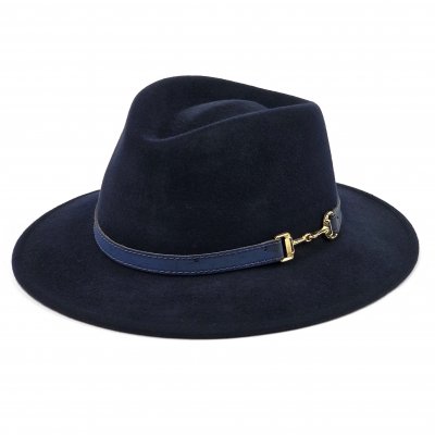 Chapeaux - Gårda Braga Wool felt Fedora (bleu marine)