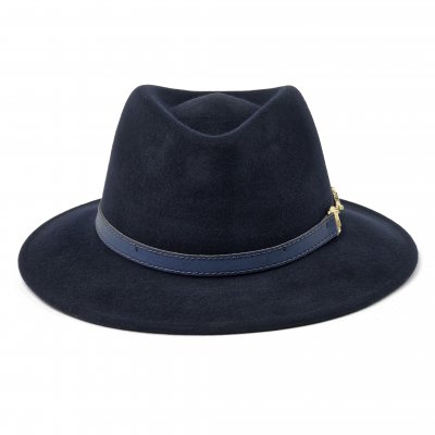 Chapeaux - Gårda Braga Wool felt Fedora (bleu marine)