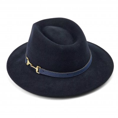 Chapeaux - Gårda Braga Wool felt Fedora (bleu marine)
