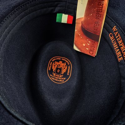 Chapeaux - Gårda Braga Wool felt Fedora (bleu marine)