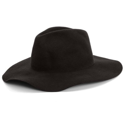 Chapeaux - Gårda Fabriano Wide Brim Wool Fedora (noir)