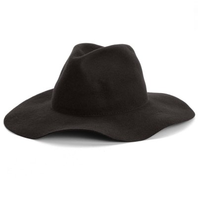 Chapeaux - Gårda Fabriano Wide Brim Wool Fedora (noir)