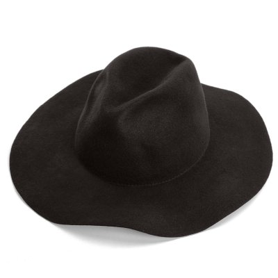 Chapeaux - Gårda Fabriano Wide Brim Wool Fedora (noir)
