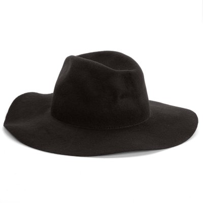 Chapeaux - Gårda Fabriano Wide Brim Wool Fedora (noir)