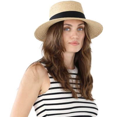 Chapeau de paille - Gårda Palma Gambler (naturel/noir)