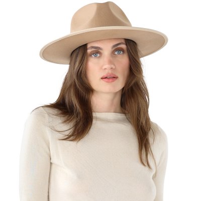 Chapeaux - Gårda Mapleton Wide brimmed Fedora (beige)
