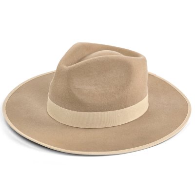Chapeaux - Gårda Mapleton Wide brimmed Fedora (beige)