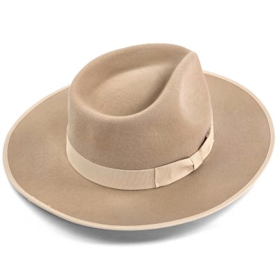 Chapeaux - Gårda Mapleton Wide brimmed Fedora (beige)