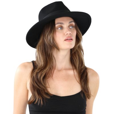 Chapeaux - Gårda Mapleton Wide brimmed Fedora (noir)