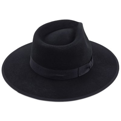 Chapeaux - Gårda Mapleton Wide brimmed Fedora (noir)