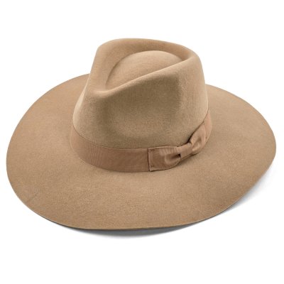 Chapeaux - Gårda Marcola Wide brimmed Fedora (beige)