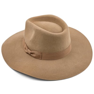 Chapeaux - Gårda Marcola Wide brimmed Fedora (beige)