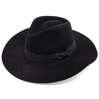 Chapeaux - Gårda Marcola Wide brimmed Fedora (noir)