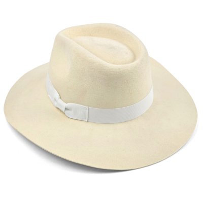 Chapeaux - Gårda Marcola Wide brimmed Fedora (blanc)