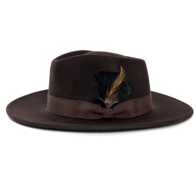 Chapeaux - Gårda Molinella Crushable Wool felt Fedora (marron)