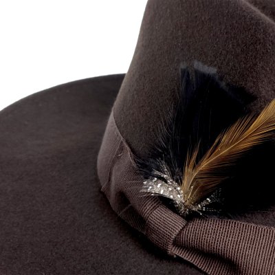 Chapeaux - Gårda Molinella Crushable Wool felt Fedora (marron)