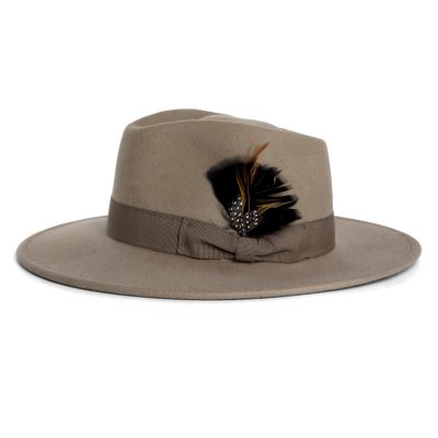 Chapeaux - Gårda Molinella Crushable Wool felt Fedora (greige)