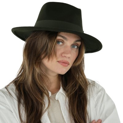 Chapeaux - Gårda Molinella Crushable Wool felt Fedora (vert)