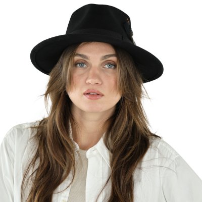 Chapeaux - Gårda Molinella Crushable Wool felt Fedora (noir)