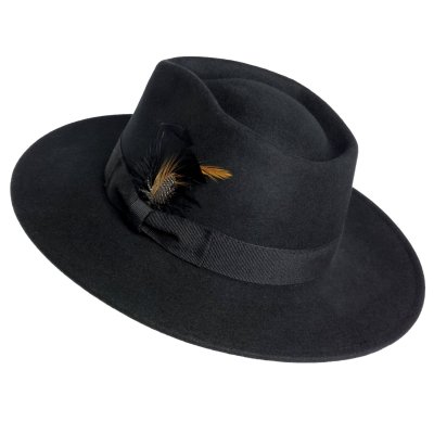 Chapeaux - Gårda Molinella Crushable Wool felt Fedora (noir)