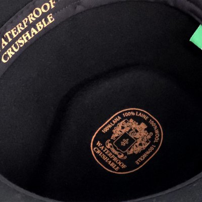 Chapeaux - Gårda Molinella Crushable Wool felt Fedora (noir)