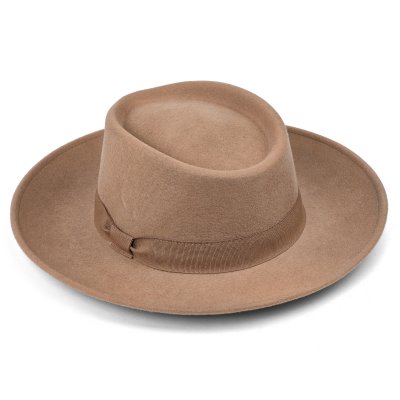 Chapeaux - Gårda Napoli Fedora Wool Hat (beige)