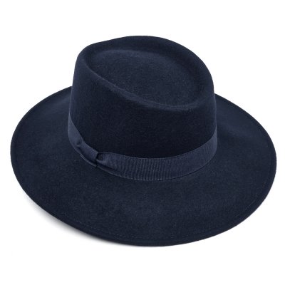 Chapeaux - Gårda Napoli Fedora Wool Hat (bleu marine)