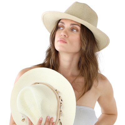 Chapeau de paille - Gårda Nerja Fedora (crème)