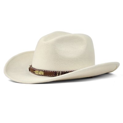 Chapeaux - Gårda Toquerville Crushable Wool felt Western hat (crème)