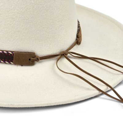 Chapeaux - Gårda Toquerville Crushable Wool felt Western hat (crème)