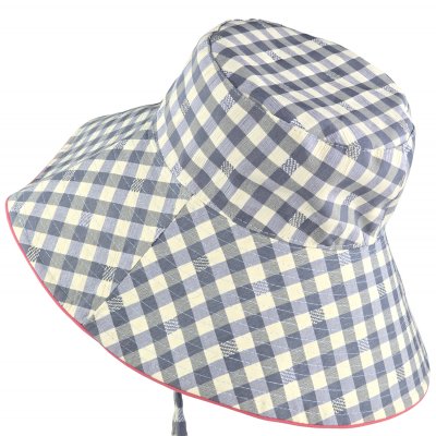 Chapeaux - Gårda Poppy Checkered sun hat (bleu)