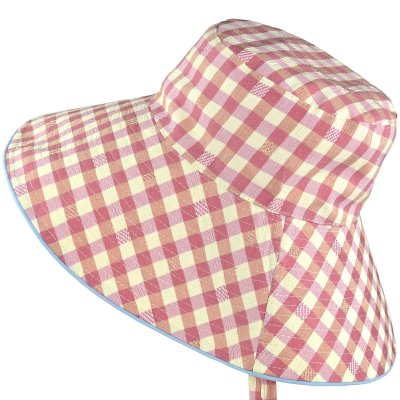 Chapeaux - Gårda Poppy Checkered sun hat (rose)
