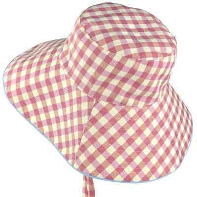 Chapeaux - Gårda Poppy Checkered sun hat (rose)
