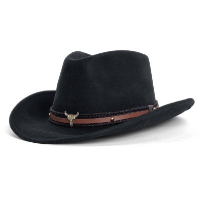 Chapeaux - Gårda Santaquin Crushable Wool felt Western hat (noir)