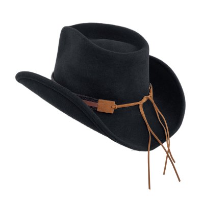 Chapeaux - Gårda Santaquin Crushable Wool felt Western hat (noir)